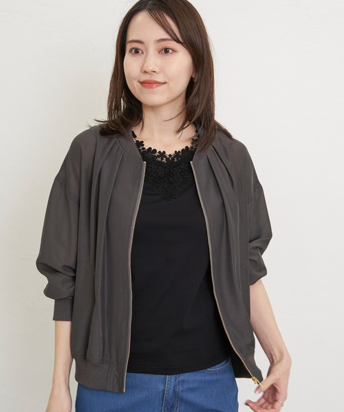 ikka(イッカ)の「【接触冷感/UVカット】コットンUSA前後レースタンクトップ(タンクトップ・レディース・オフホワイト/ベージュ/ブラック・S/M/L)」の15枚目の写真