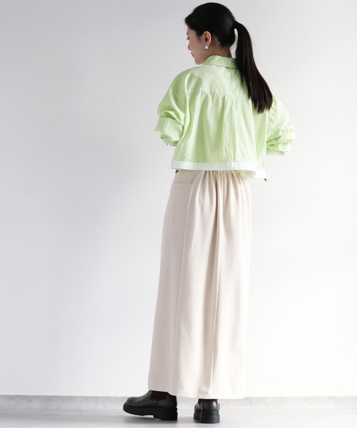 cepo（セポ）の「ワンポイント スソラインショートシャツ（シャツ/ブラウス・レディース・ライム/ピンク/ブルー・M）」の18枚目の写真