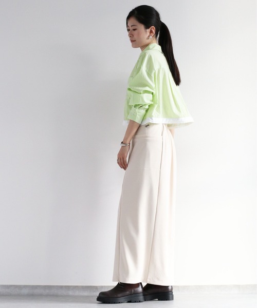 cepo（セポ）の「ワンポイント スソラインショートシャツ（シャツ/ブラウス・レディース・ライム/ピンク/ブルー・M）」の16枚目の写真