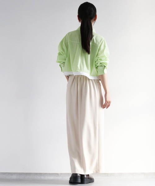 cepo（セポ）の「ワンポイント スソラインショートシャツ（シャツ/ブラウス・レディース・ライム/ピンク/ブルー・M）」の17枚目の写真