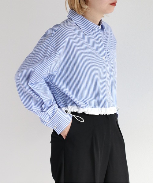 cepo（セポ）の「ワンポイント スソラインショートシャツ（シャツ/ブラウス・レディース・ライム/ピンク/ブルー・M）」の20枚目の写真