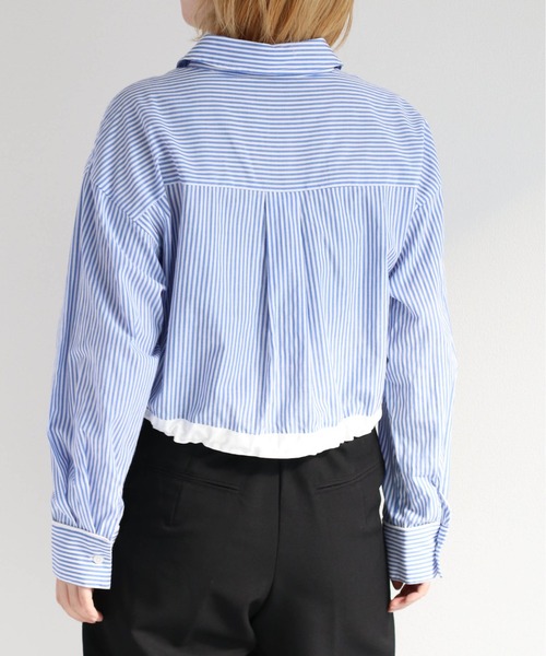 cepo（セポ）の「ワンポイント スソラインショートシャツ（シャツ/ブラウス・レディース・ライム/ピンク/ブルー・M）」の21枚目の写真