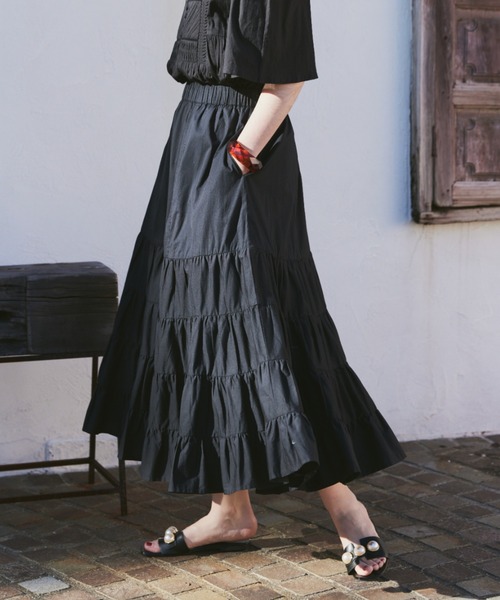 ボリュームティアードスカート（スカート）｜manana suerte