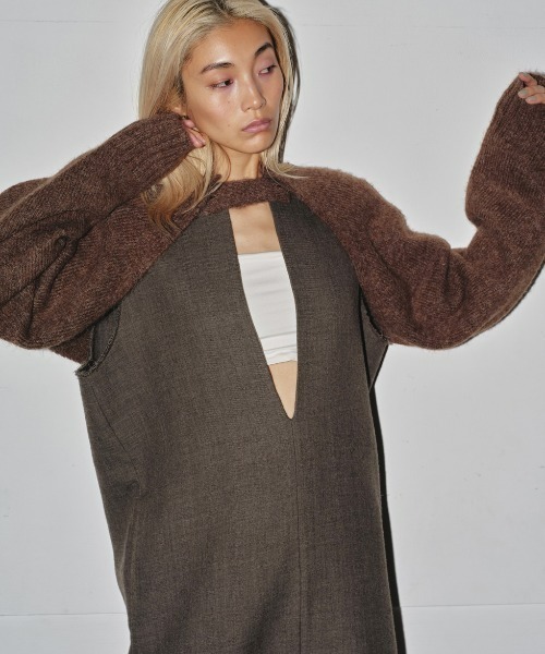 トップス todayful Melange Sleeve Knit todayful Melange Sleeve Knit タグ付き