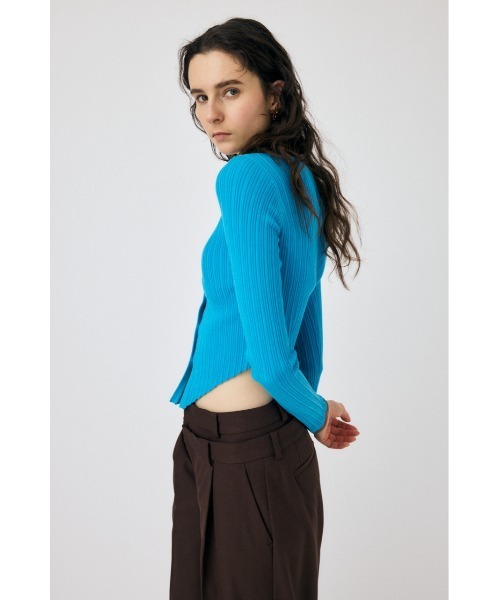 MOUSSY（マウジー）の「【ネイビーWEB限定カラー】TULLE TRIM カーディガン（カーディガン/ボレロ・レディース・ブルー/ライトイエロー/ブラック/ネイビー/ホワイト・FREE）」の18枚目の写真