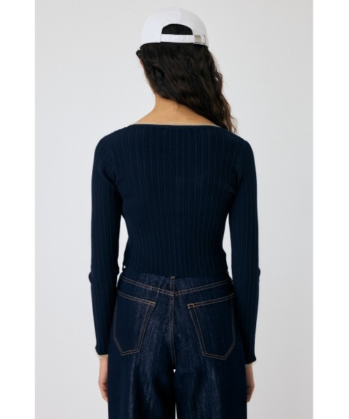 セール】【ネイビーWEB限定カラー】TULLE TRIM カーディガン