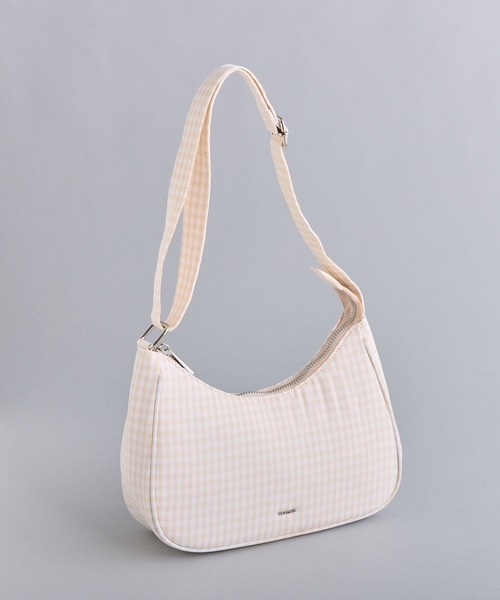 one after another NICE CLAUP(ワンアフターアナザーナイスクラップ)の「ギンガムチェックホーボーバッグ(ショルダーバッグ・レディース・ピンク系その他/ベージュ系その他/ブラック系その他/ブルー系その他・FREE)」の3枚目の写真