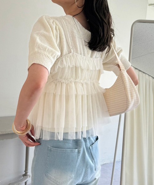 one after another NICE CLAUP(ワンアフターアナザーナイスクラップ)の「ギンガムチェックホーボーバッグ(ショルダーバッグ・レディース・ピンク系その他/ベージュ系その他/ブラック系その他/ブルー系その他・FREE)」の15枚目の写真