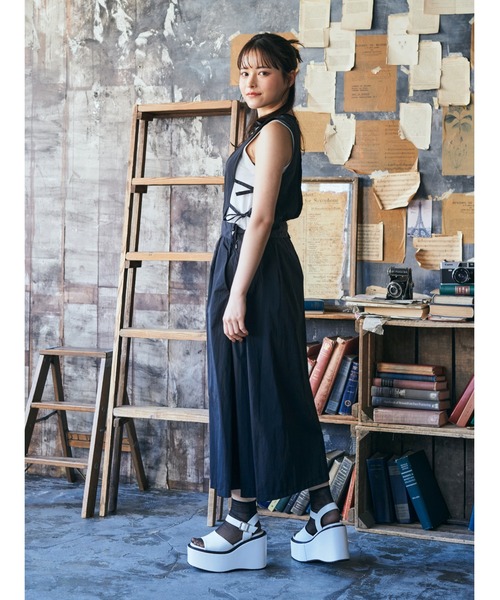Mafmof（マフモフ）の「Mafmof(マフモフ)11cmヒール厚底プラットフォームサンダル（サンダル・レディース・ブラック/ホワイト/ブラック系その他・LL/S/M/L）」の10枚目の写真