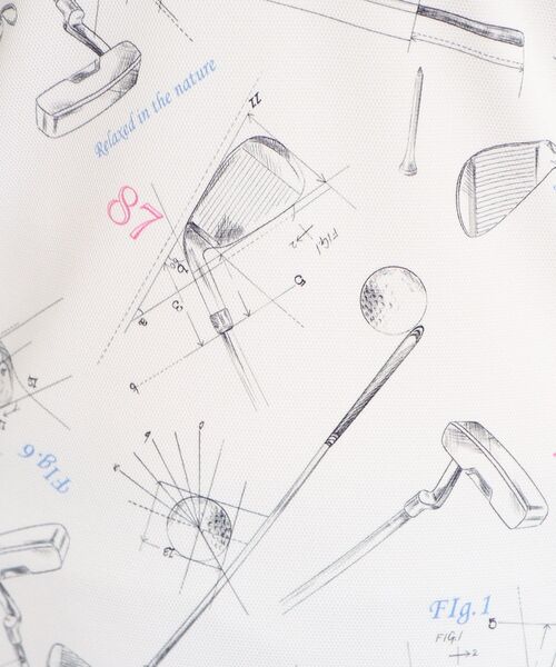 adabat（アダバット）の「◆【UVカット／吸水速乾／遮熱】ゴルフギアデザイン 長袖プルオーバー（Tシャツ/カットソー・レディース・ホワイト系その他/ネイビー系・38/42/40/36）」の6枚目の写真