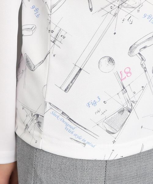 adabat（アダバット）の「◆【UVカット／吸水速乾／遮熱】ゴルフギアデザイン 長袖プルオーバー（Tシャツ/カットソー・レディース・ホワイト系その他/ネイビー系・38/42/40/36）」の18枚目の写真