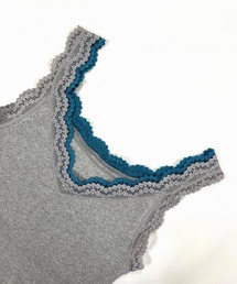 Q | バイカラーテレコタンク(タンクトップ)