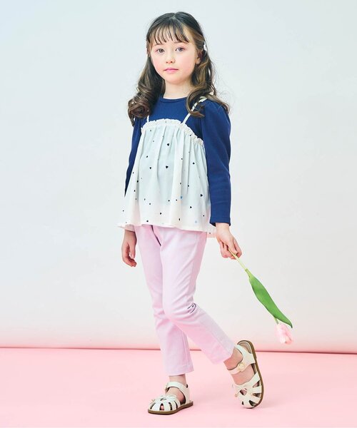 apres les cours（アプレレクール）の「リボン付きハートサンダル（サンダル・キッズ・ブラック/アイボリー・16/15 /18/17/19/14）」の17枚目の写真