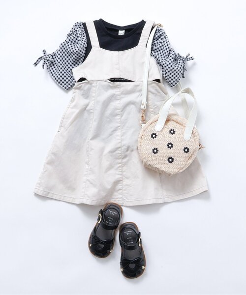 apres les cours（アプレレクール）の「リボン付きハートサンダル（サンダル・キッズ・ブラック/アイボリー・16/15 /18/17/19/14）」の14枚目の写真