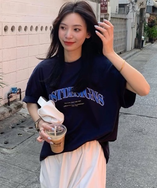 Sibra（シブラ）の「綿100% プリント半袖Tシャツ（Tシャツ/カットソー・レディース・ホワイト/グレー/ネイビー・M）」の16枚目の写真