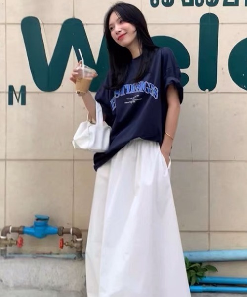 Sibra（シブラ）の「綿100% プリント半袖Tシャツ（Tシャツ/カットソー・レディース・ホワイト/グレー/ネイビー・M）」の9枚目の写真