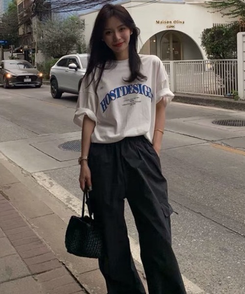 Sibra（シブラ）の「綿100% プリント半袖Tシャツ（Tシャツ/カットソー・レディース・ホワイト/グレー/ネイビー・M）」の21枚目の写真