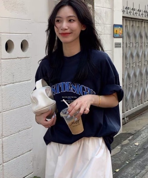 Sibra（シブラ）の「綿100% プリント半袖Tシャツ（Tシャツ/カットソー・レディース・ホワイト/グレー/ネイビー・M）」の14枚目の写真