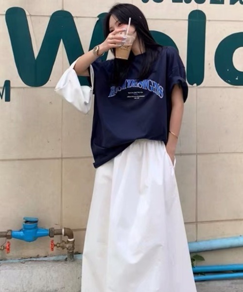 Sibra（シブラ）の「綿100% プリント半袖Tシャツ（Tシャツ/カットソー・レディース・ホワイト/グレー/ネイビー・M）」の10枚目の写真