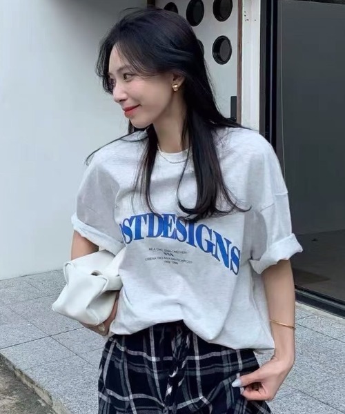 Sibra（シブラ）の「綿100% プリント半袖Tシャツ（Tシャツ/カットソー・レディース・ホワイト/グレー/ネイビー・M）」の7枚目の写真