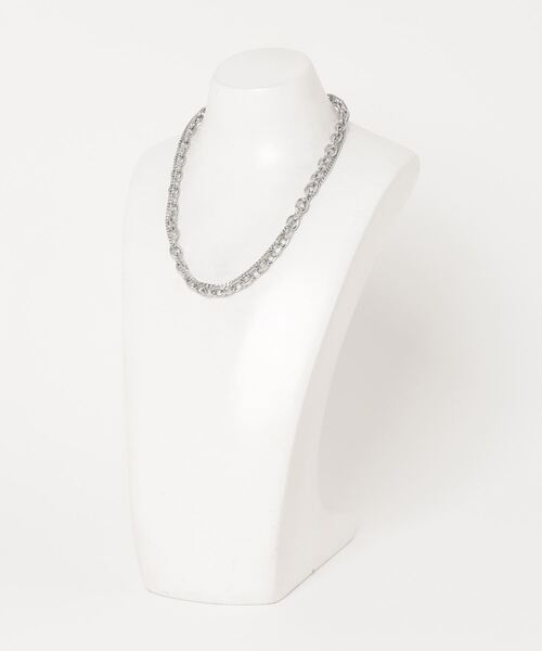 SILVER BULLET（シルバーバレット）の「『SBLTR』ユニセックス 2重デザインネックレス（ネックレス・レディース・シルバー・45cm）」の2枚目の写真