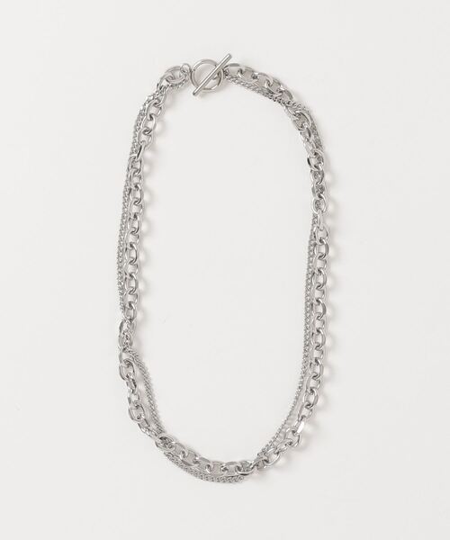 SILVER BULLET（シルバーバレット）の「『SBLTR』ユニセックス 2重デザインネックレス（ネックレス・レディース・シルバー・45cm）」の3枚目の写真