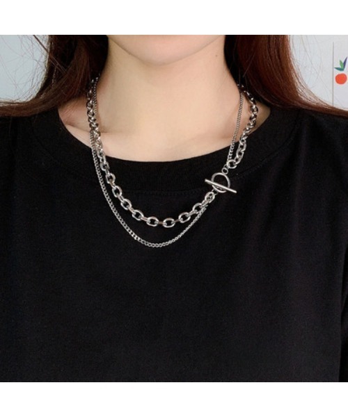 SILVER BULLET（シルバーバレット）の「『SBLTR』ユニセックス 2重デザインネックレス（ネックレス・レディース・シルバー・45cm）」の4枚目の写真