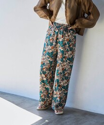 coen | 【WEB限定】ボタニカルプリントストレートイージーパンツ(その他パンツ)