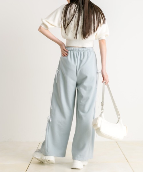 OLIVE des OLIVE(オリーブデオリーブ)の「【WEB限定カラー有】リボンビジュー付き半袖カーディガン(カーディガン/ボレロ・レディース・オフホワイト/サックスブルー/ブラック/ミント/ピンク/レッド・FREE)」の20枚目の写真