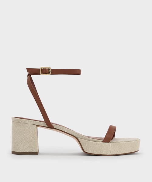 CHARLES & KEITH(チャールズ & キース)の「ティンストラップ ブロックヒールサンダル(サンダル・レディース・マルチ/ブラック・23cm/22.5cm/25cm/24.5cm/23.5cm)」の3枚目の写真