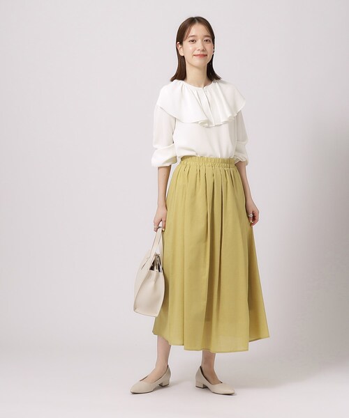 DRESKIP（ドレスキップ）の「◆【無理せずキレイ】歩くたびに揺れる ドラマティックフレアスカート（スカート・レディース・ブラック系1/ネイビー系1/イエロー系その他/ライトブルー・02/03/04）」の17枚目の写真