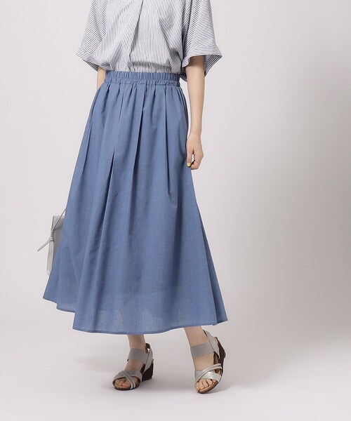 DRESKIP（ドレスキップ）の「◆【無理せずキレイ】歩くたびに揺れる ドラマティックフレアスカート（スカート・レディース・ブラック系1/ネイビー系1/イエロー系その他/ライトブルー・02/03/04）」の19枚目の写真