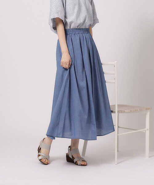 DRESKIP（ドレスキップ）の「◆【無理せずキレイ】歩くたびに揺れる ドラマティックフレアスカート（スカート・レディース・ブラック系1/ネイビー系1/イエロー系その他/ライトブルー・02/03/04）」の20枚目の写真