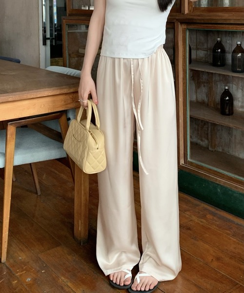 FREE STYLISTS（フリー スタイリスト）の「YUGA_YGMC サテン イージーパンツ（その他パンツ・レディース・オフホワイト/ベビーピンク/ブラック/マスタード・FREE）」の7枚目の写真