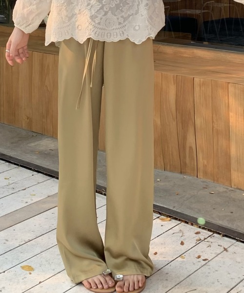 FREE STYLISTS（フリー スタイリスト）の「YUGA_YGMC サテン イージーパンツ（その他パンツ・レディース・オフホワイト/ベビーピンク/ブラック/マスタード・FREE）」の12枚目の写真