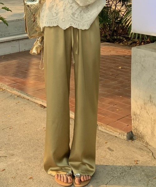 FREE STYLISTS（フリー スタイリスト）の「YUGA_YGMC サテン イージーパンツ（その他パンツ・レディース・オフホワイト/ベビーピンク/ブラック/マスタード・FREE）」の13枚目の写真