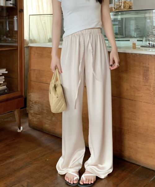 FREE STYLISTS（フリー スタイリスト）の「YUGA_YGMC サテン イージーパンツ（その他パンツ・レディース・オフホワイト/ベビーピンク/ブラック/マスタード・FREE）」の9枚目の写真