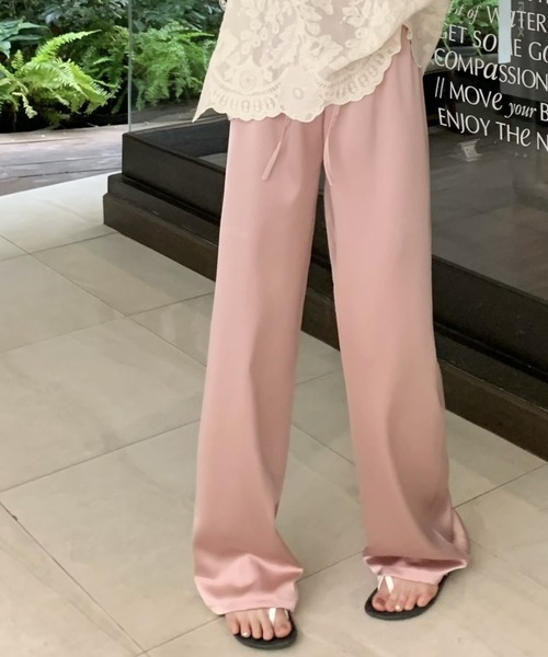 FREE STYLISTS（フリー スタイリスト）の「YUGA_YGMC サテン イージーパンツ（その他パンツ・レディース・オフホワイト/ベビーピンク/ブラック/マスタード・FREE）」の19枚目の写真