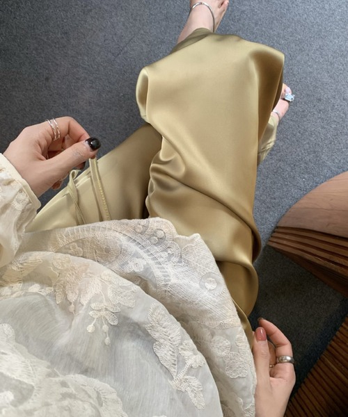 FREE STYLISTS（フリー スタイリスト）の「YUGA_YGMC サテン イージーパンツ（その他パンツ・レディース・オフホワイト/ベビーピンク/ブラック/マスタード・FREE）」の11枚目の写真