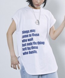 Firsthand | Firsthand/ファーストハンド オーガニックコットンロールアップスリーブロゴプリントTシャツ(Tシャツ/カットソー)