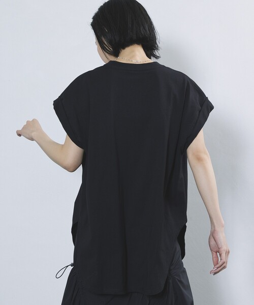 Firsthand（ファーストハンド）の「Firsthand/ファーストハンド オーガニックコットンロールアップスリーブロゴプリントTシャツ（Tシャツ/カットソー・レディース・ブラック/チャコールグレー/ホワイト・FREE）」の12枚目の写真