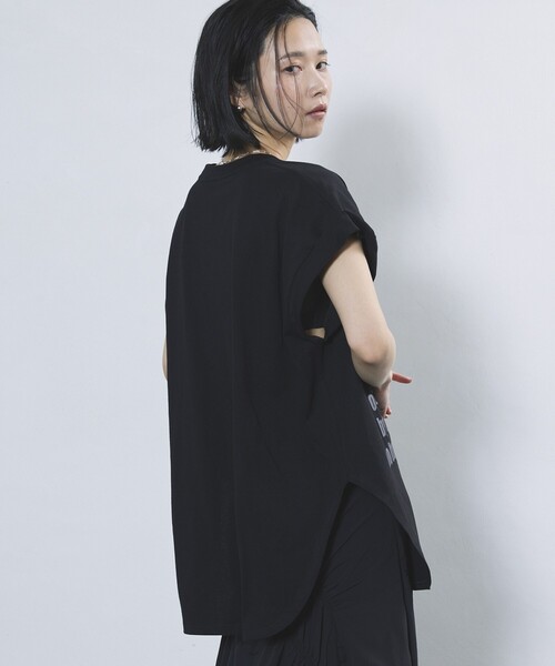 Firsthand（ファーストハンド）の「Firsthand/ファーストハンド オーガニックコットンロールアップスリーブロゴプリントTシャツ（Tシャツ/カットソー・レディース・ブラック/チャコールグレー/ホワイト・FREE）」の14枚目の写真