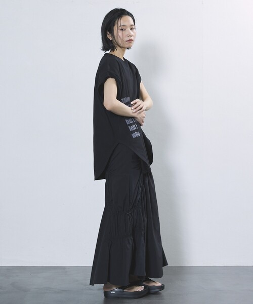 Firsthand（ファーストハンド）の「Firsthand/ファーストハンド オーガニックコットンロールアップスリーブロゴプリントTシャツ（Tシャツ/カットソー・レディース・ブラック/チャコールグレー/ホワイト・FREE）」の20枚目の写真