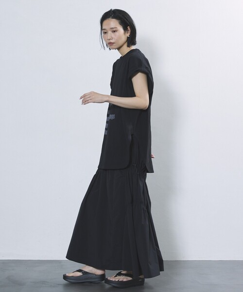 Firsthand（ファーストハンド）の「Firsthand/ファーストハンド オーガニックコットンロールアップスリーブロゴプリントTシャツ（Tシャツ/カットソー・レディース・ブラック/チャコールグレー/ホワイト・FREE）」の21枚目の写真