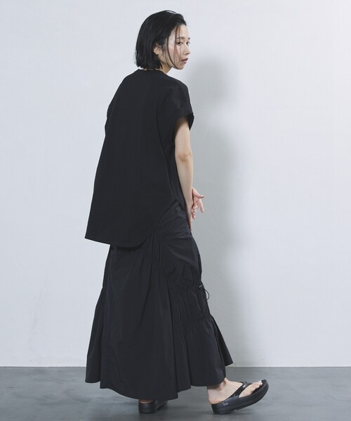 Firsthand（ファーストハンド）の「Firsthand/ファーストハンド オーガニックコットンロールアップスリーブロゴプリントTシャツ（Tシャツ/カットソー・レディース・ブラック/チャコールグレー/ホワイト・FREE）」の22枚目の写真