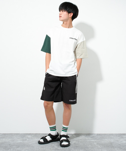 CONVERSE（コンバース）の「【水陸両用】CONVERSE 別注ドライポリサイドラインショートパンツ（その他パンツ・キッズ・ブラック/グレイッシュベージュ/カーキ/チャコールグレー・160/150/130/140）」の5枚目の写真