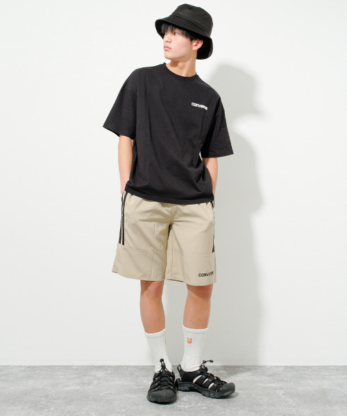 CONVERSE（コンバース）の「【水陸両用】CONVERSE 別注ドライポリサイドラインショートパンツ（その他パンツ・キッズ・ブラック/グレイッシュベージュ/カーキ/チャコールグレー・160/150/130/140）」の8枚目の写真
