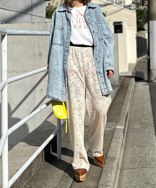 mi via loca(ミヴィアロカ)の「プリーツライク シアーフラワーレースパンツ(その他パンツ・レディース・ブラック/アイボリー・FREE)」の20枚目の写真