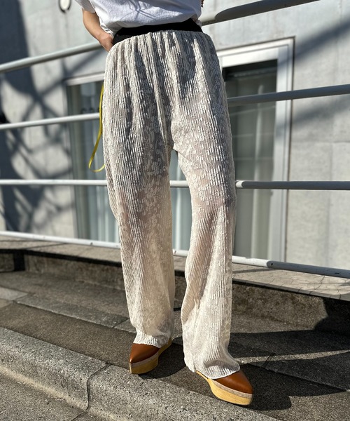 【★完売必至★】MOORER ☆ LIVELY-101 パンツ レオパードプリーツワイドパンツ | BOTTOMS,パンツ | LOWY BY