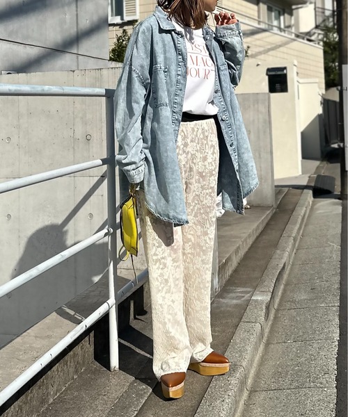 mi via loca(ミヴィアロカ)の「プリーツライク シアーフラワーレースパンツ(その他パンツ・レディース・ブラック/アイボリー・FREE)」の22枚目の写真